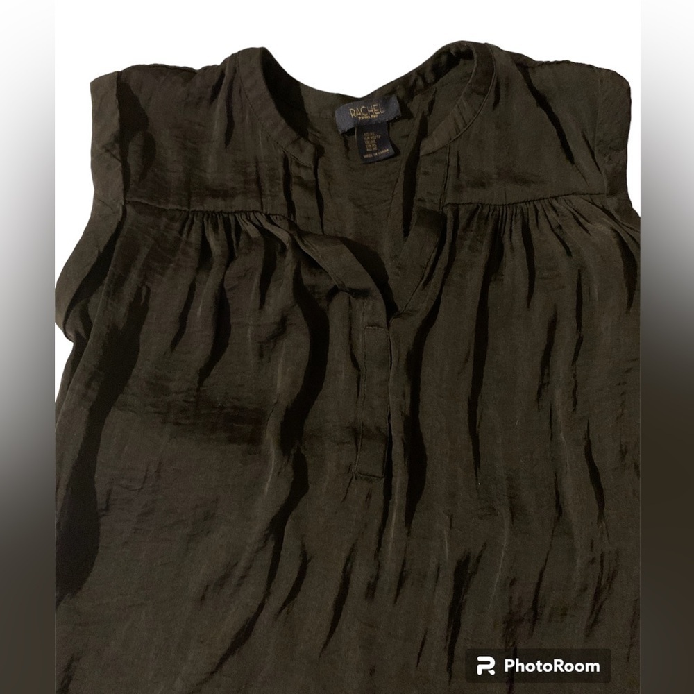- Rachel Roy XS black 100% silk tank top dressy, camisole designer - Picture 2 of 4
